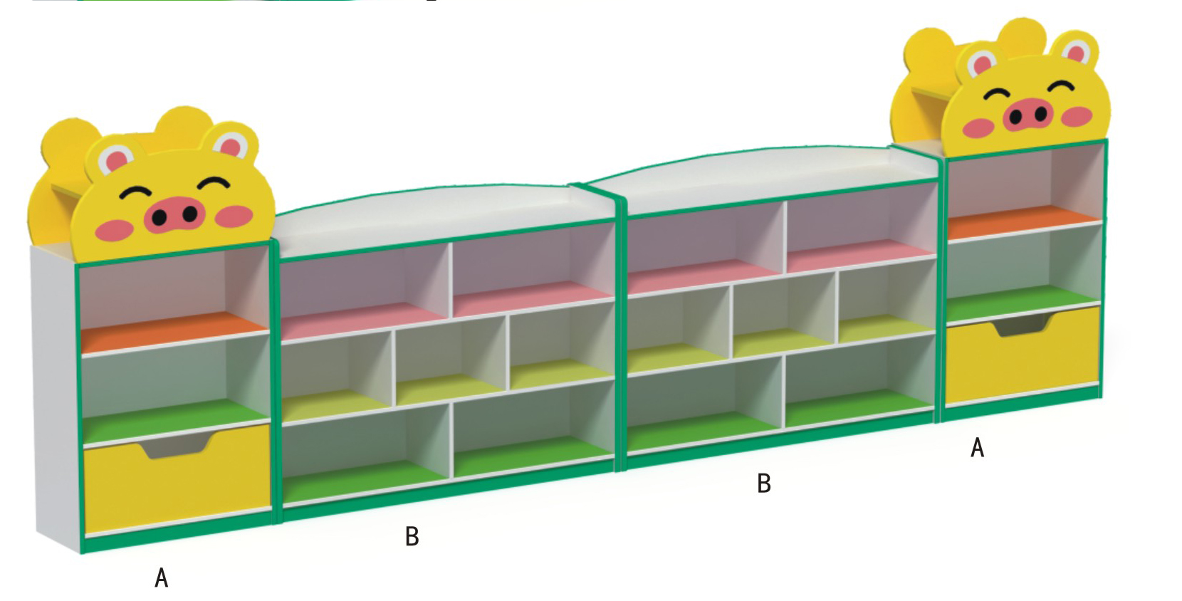 小猪造型玩具柜