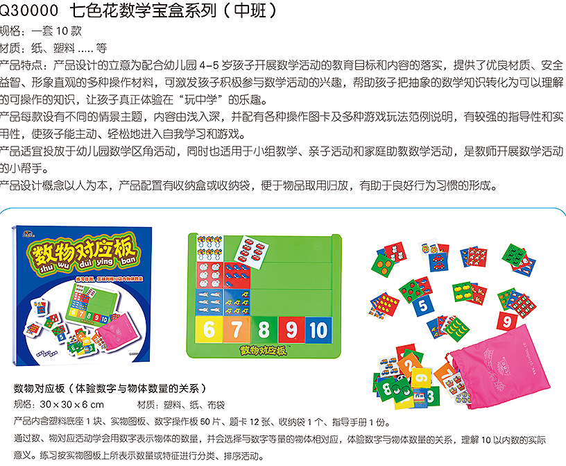 七色花数学宝盒系列（中班）