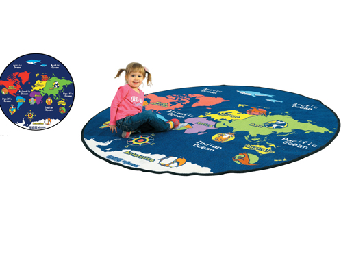 我爱世界地图教学毯
