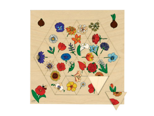 三角拼块游戏系列 - 花朵