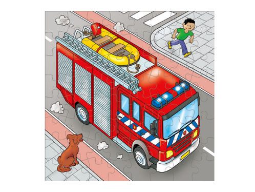 双层系列-消防车（上：64块、下：25块）