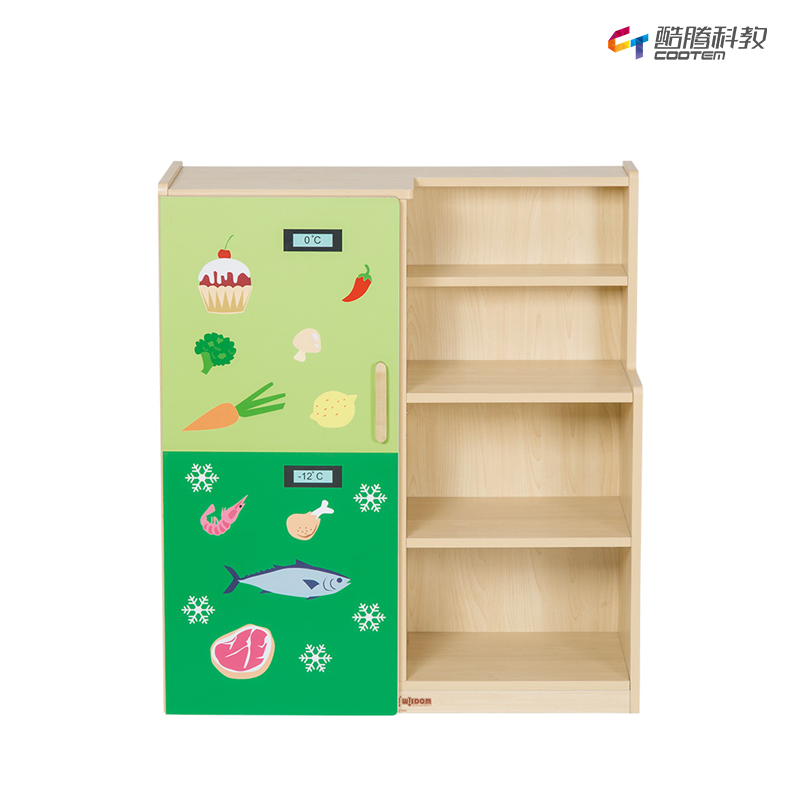 新哈佛卡通厨房-碗盘柜+冰箱