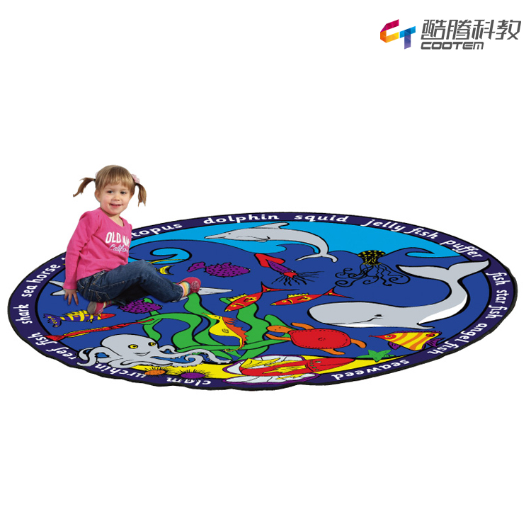 圆形海洋世界教学毯-加厚版